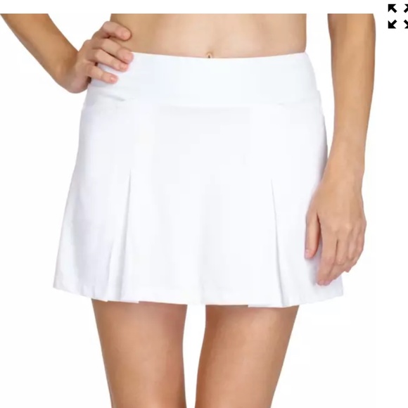 Lands' End Pants - Lands End Athletic Skirt Golf Tennis Skort Pleated White Size XL